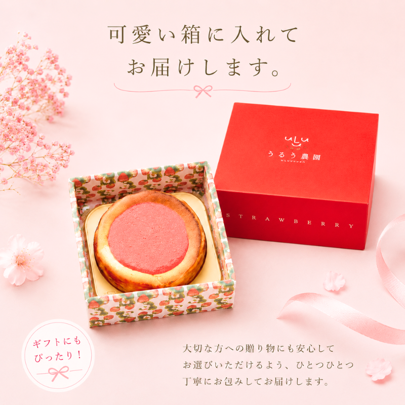 【レジにて10%引きセール実施中!!】あまおう苺の濃厚チーズケーキ【送料無料】