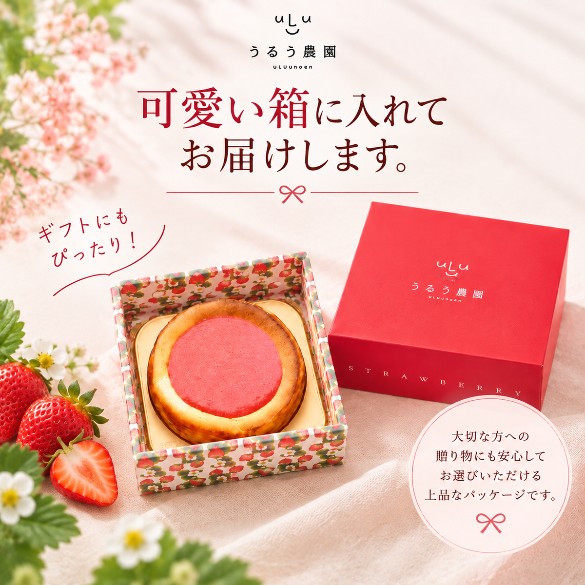 あまおう苺の濃厚チーズケーキ【送料無料】