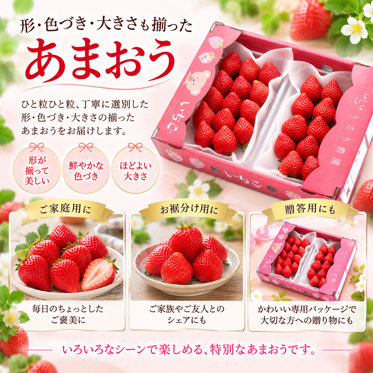 【予約販売 2026年11月中旬～順次発送予定】あまおう デラックス等級 約540g～2700g【送料無料】