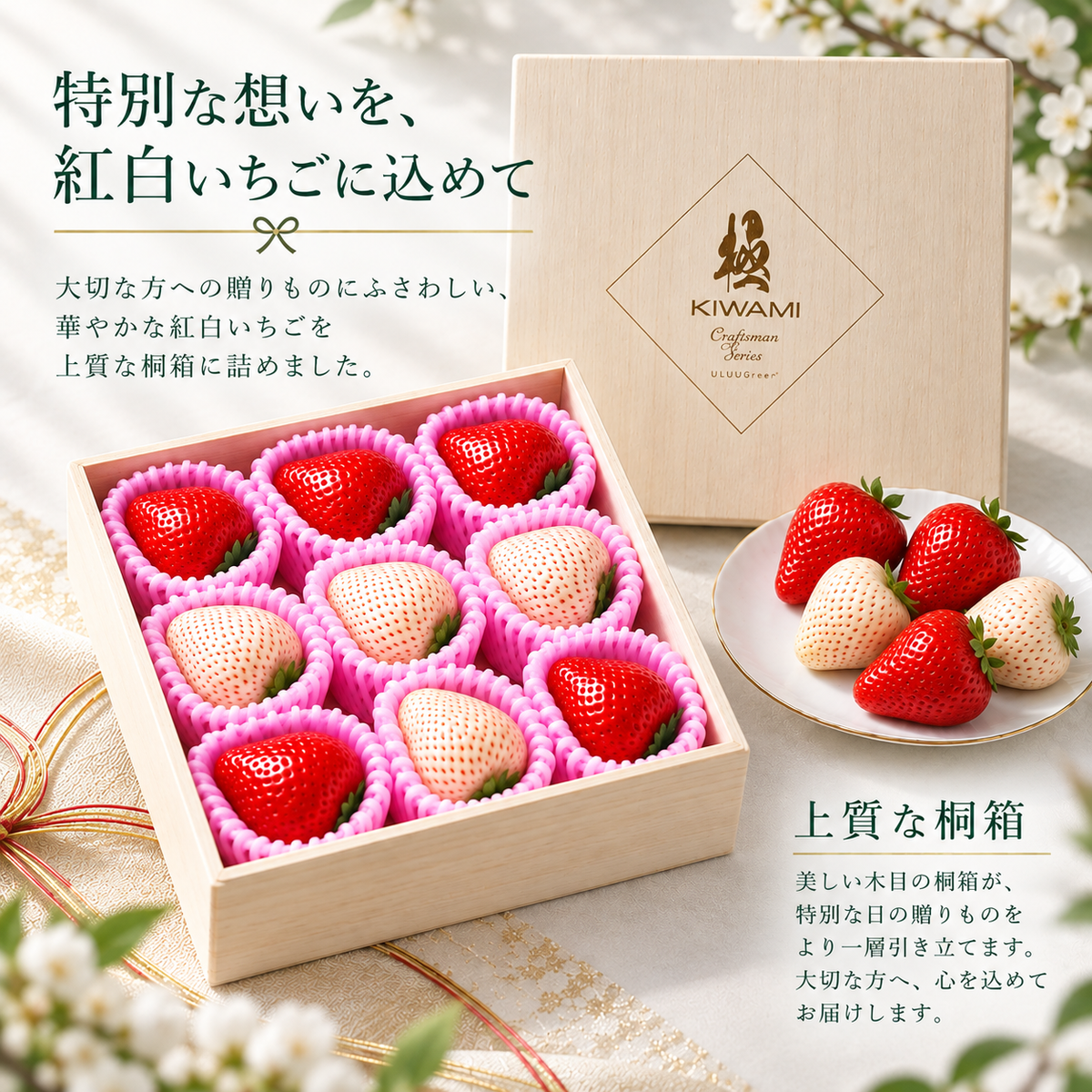 【予約販売 2026年12月1日～30日 順次発送予定】 紅白いちご 重箱1段