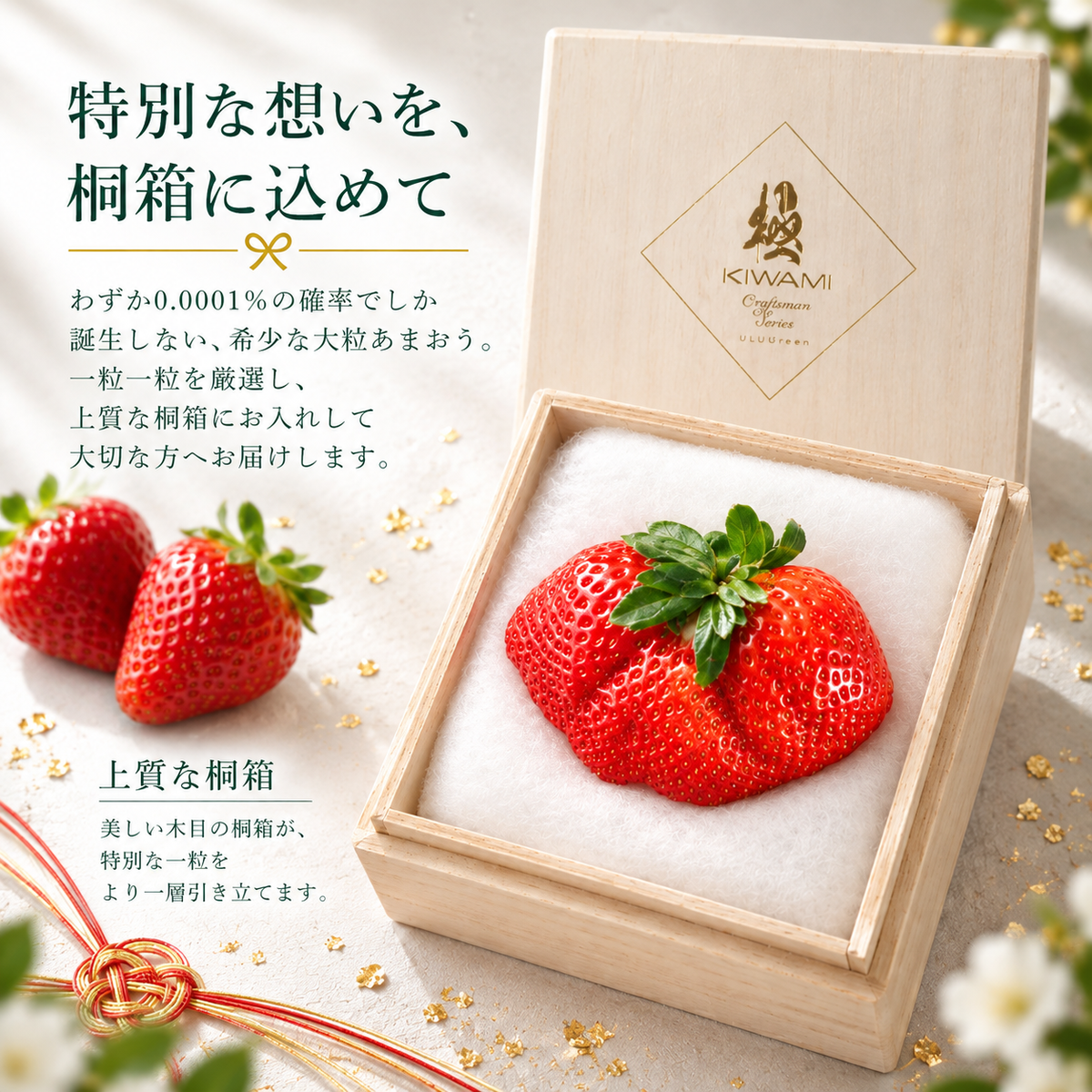 大粒あまおう苺「極」55ｇ～79ｇ