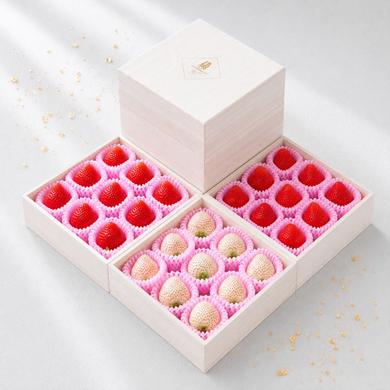 【予約販売 2026年12月1日～30日 順次発送予定】紅白いちご 重箱3段
