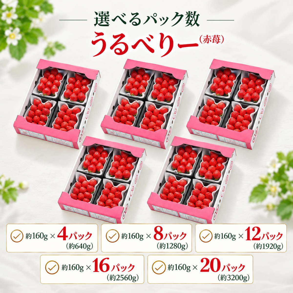【予約販売 2026年12月1日～30日 順次発送予定】うるべりー きゃんでぃーべりーMLサイズ 640g～3200g【送料無料】