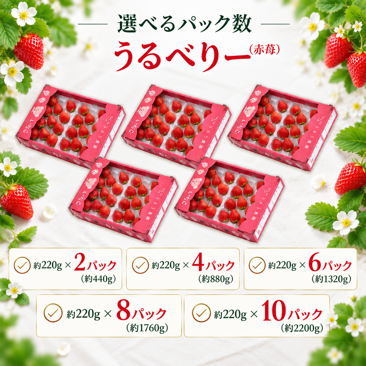 【予約販売 2026年12月1日～30日 順次発送予定】うるべりー きゃんでぃーべりー220g 440g～2200g【送料無料】
